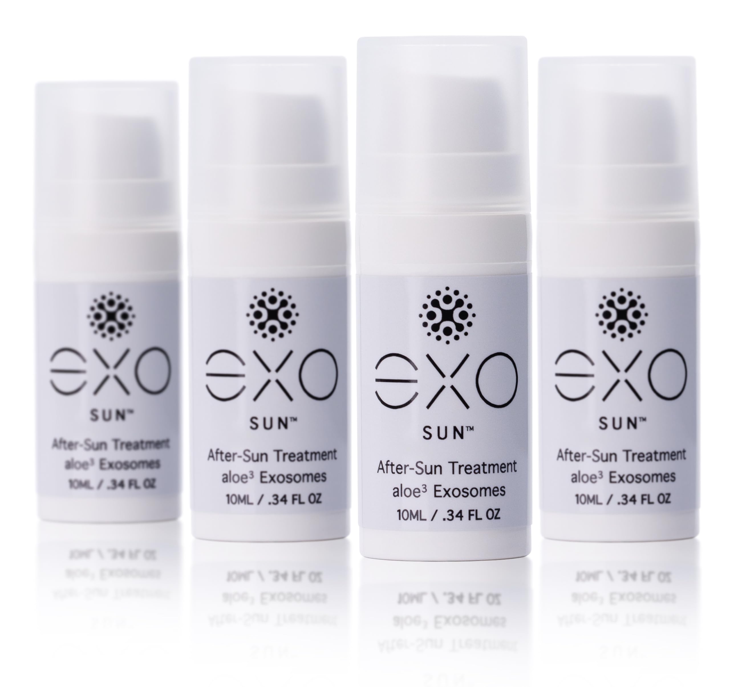 EXO- SKIN SIMPLE - EXO SUN™ Exoceuticals - After-Sun Treatment - Travel Size | Hydrating After-Sun Care | Innovative Exosome Skin Care Solutions | 4 travel sized bottles (.34 fl oz each)