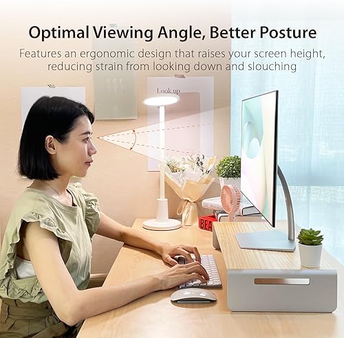 Miniatura 6 de j5create Soporte de monitor de alta calidad, fabricado con madera elegante y material de aluminio elegante, pantallaTVpantallaimpresoraelevador