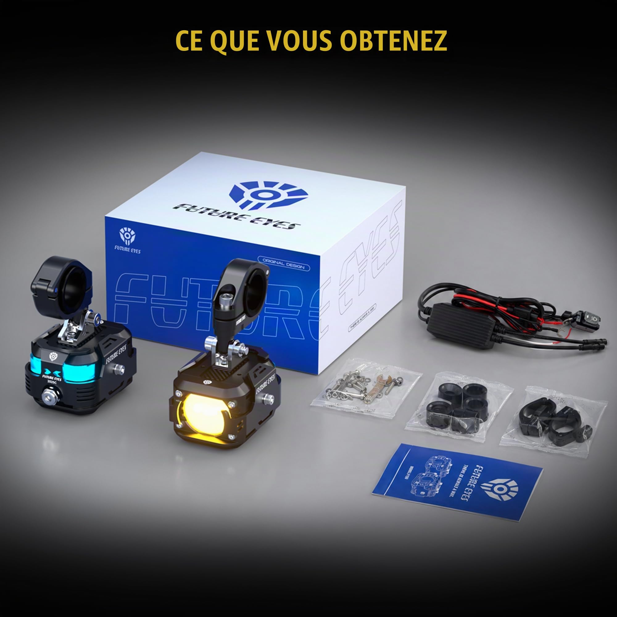 Future Eyes F150PRO phare additionnel moto led feux auxiliaire moto