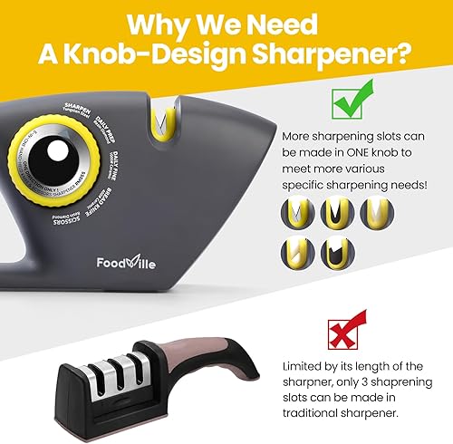 Miniatura 3 de Afilador de cuchillos 5 en 1 con 5 etapas, incluyendo tungsteno, diamante, cerámica para tijeras y todo tipo de cuchillos de cocina con cuchillas