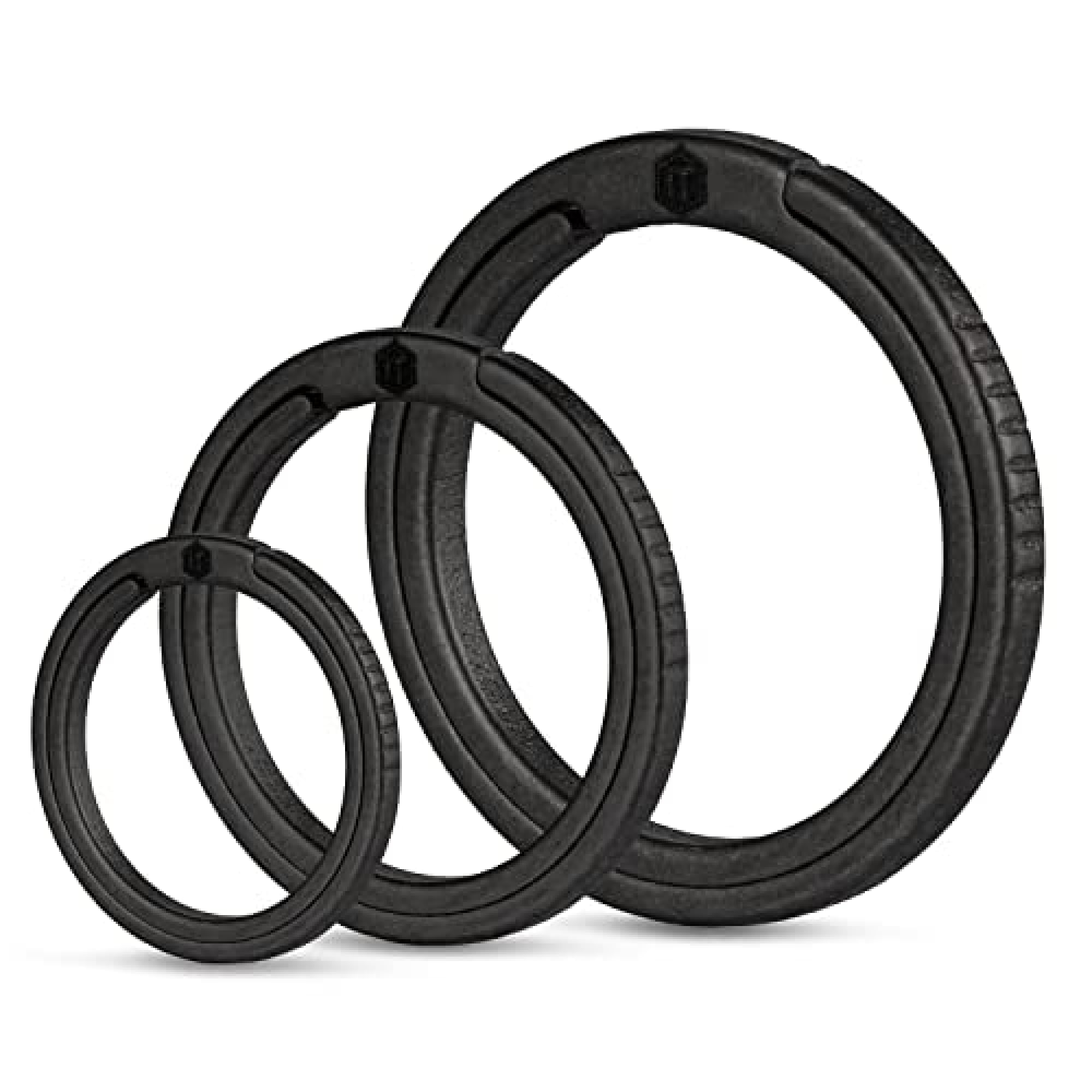 KeyUnity Titanium Flat Key Rings, Side Pushing Split Ring for Key Carabiner Flashlight Knife Dog ID Collar Tag