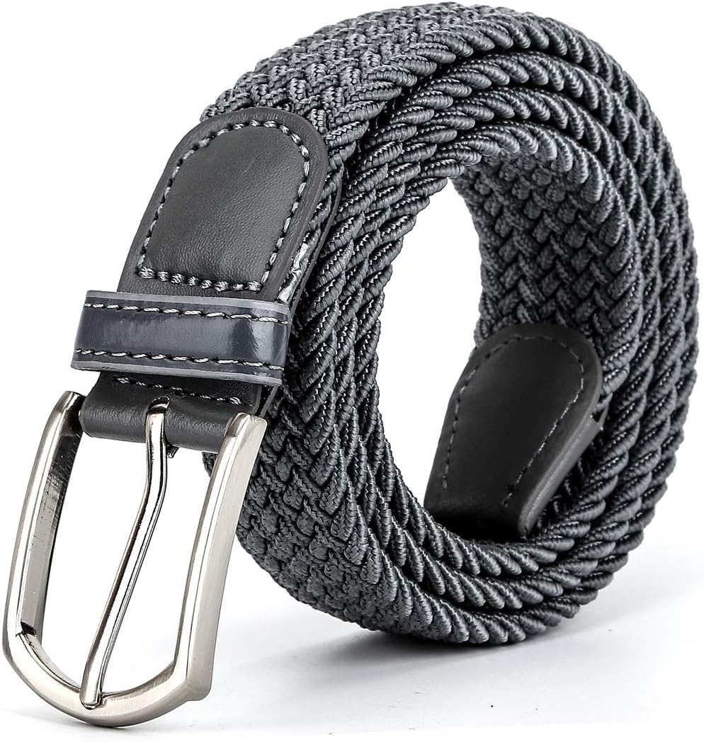 Braided Canvas Woven Elastic Stretch Belts for Men/Women/Junior with Multicolored