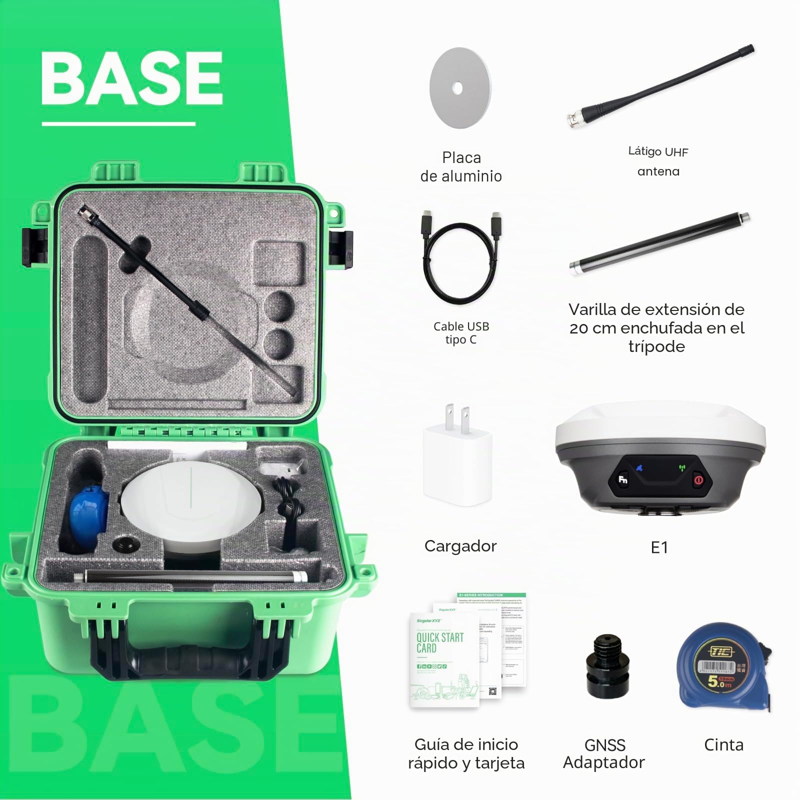 E1 GNSS GPS RTK estación base equipo de topografía terrestre estación total receptor GNSS alta precisión inspección estática, coodinates Collection, topografía de puntos