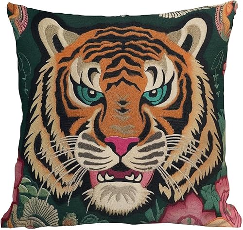 Vista 248 de ArogGeld Chinoiserie - Fundas de almohada escénicas asiáticas, estilo asiático, funda de almohada azul y verde Kelly, funda de cojín para decoración