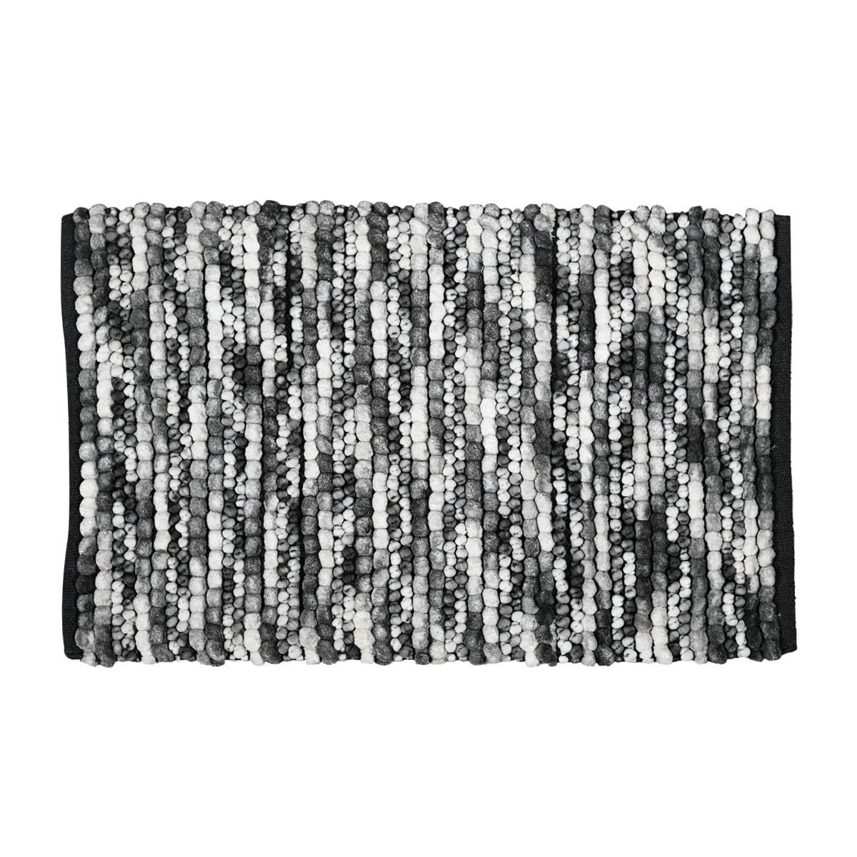 Tapis de bain haut de gamme PALLINE Sensei Maison - 120x170 cm en Gris Perle texturé
