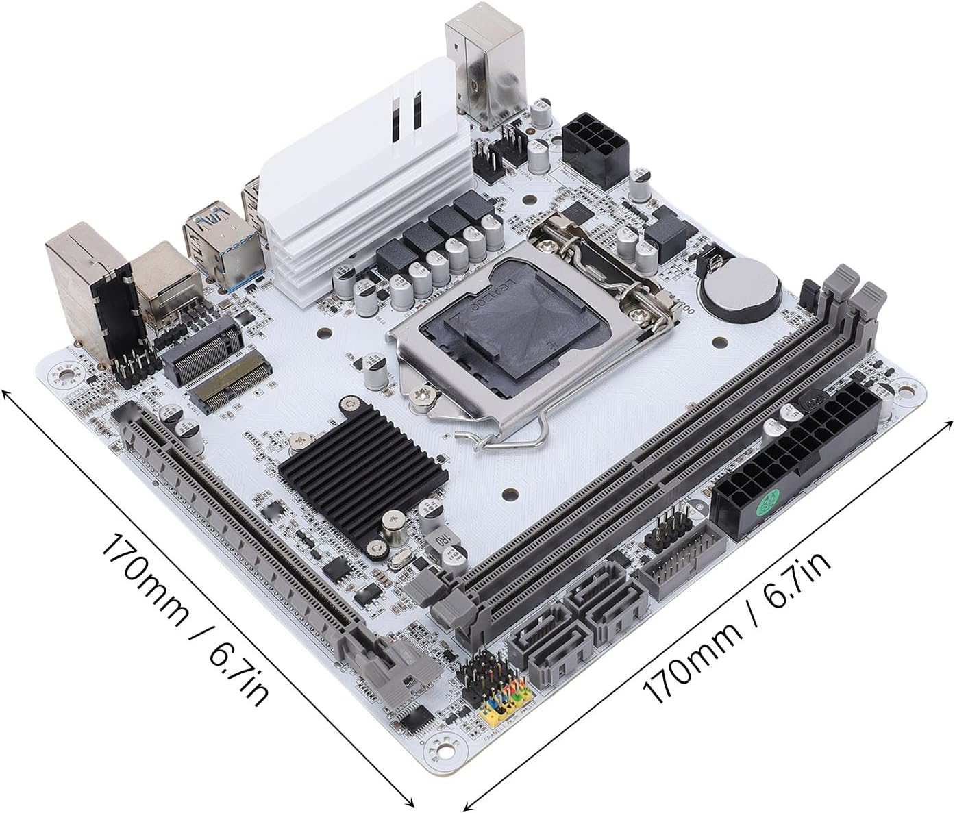 ciciglow H510 ITX Motherboard I/O panel with VGA and HD Multimedia Interface