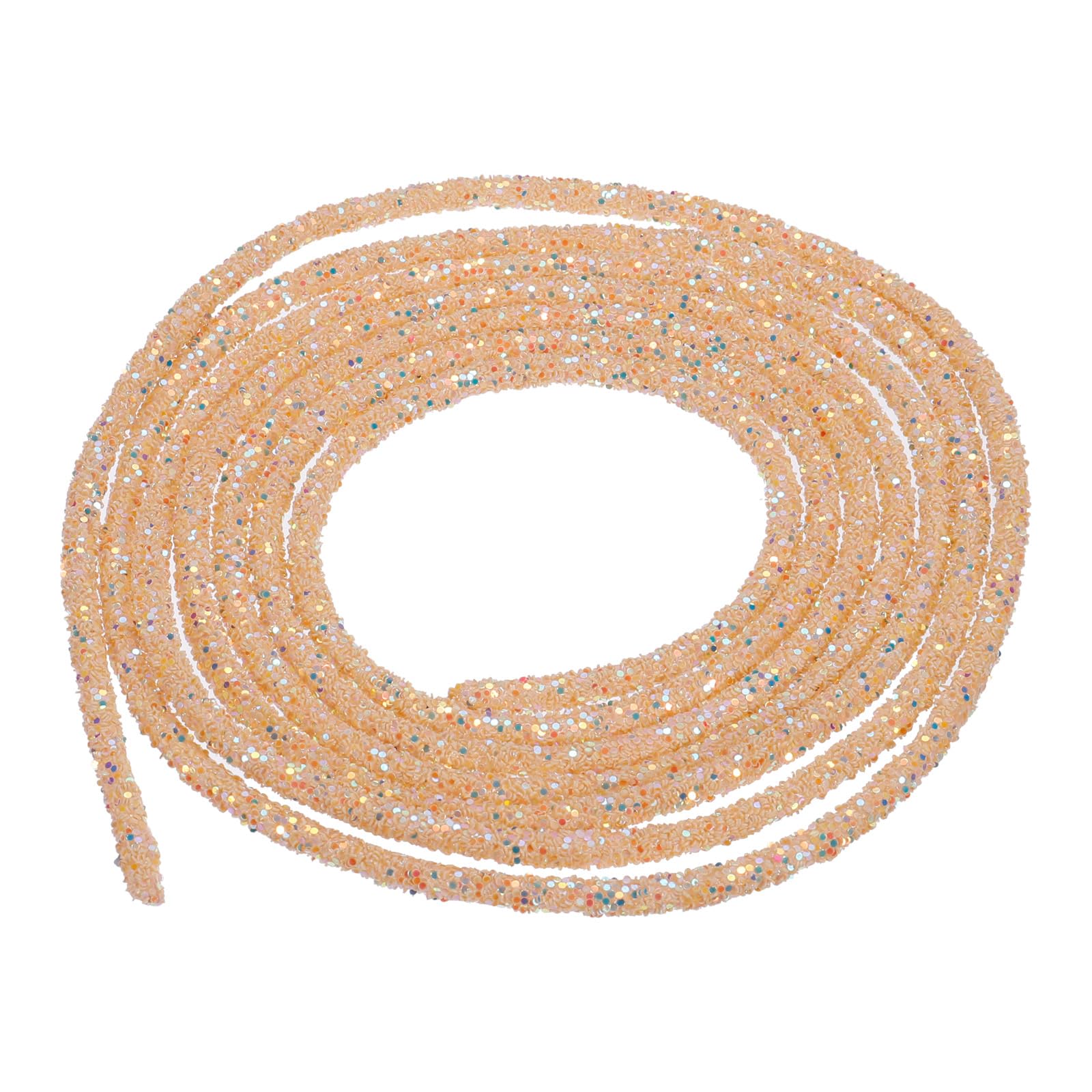 sourcing map 5 Yard 6mm 0.24 inch Glitter Sequins Rope Sequins Rhinestone Tube Cord for DIY Wedding Dresses Costume Clothing Shoes Jewelry Accessory Clear White — view 98
