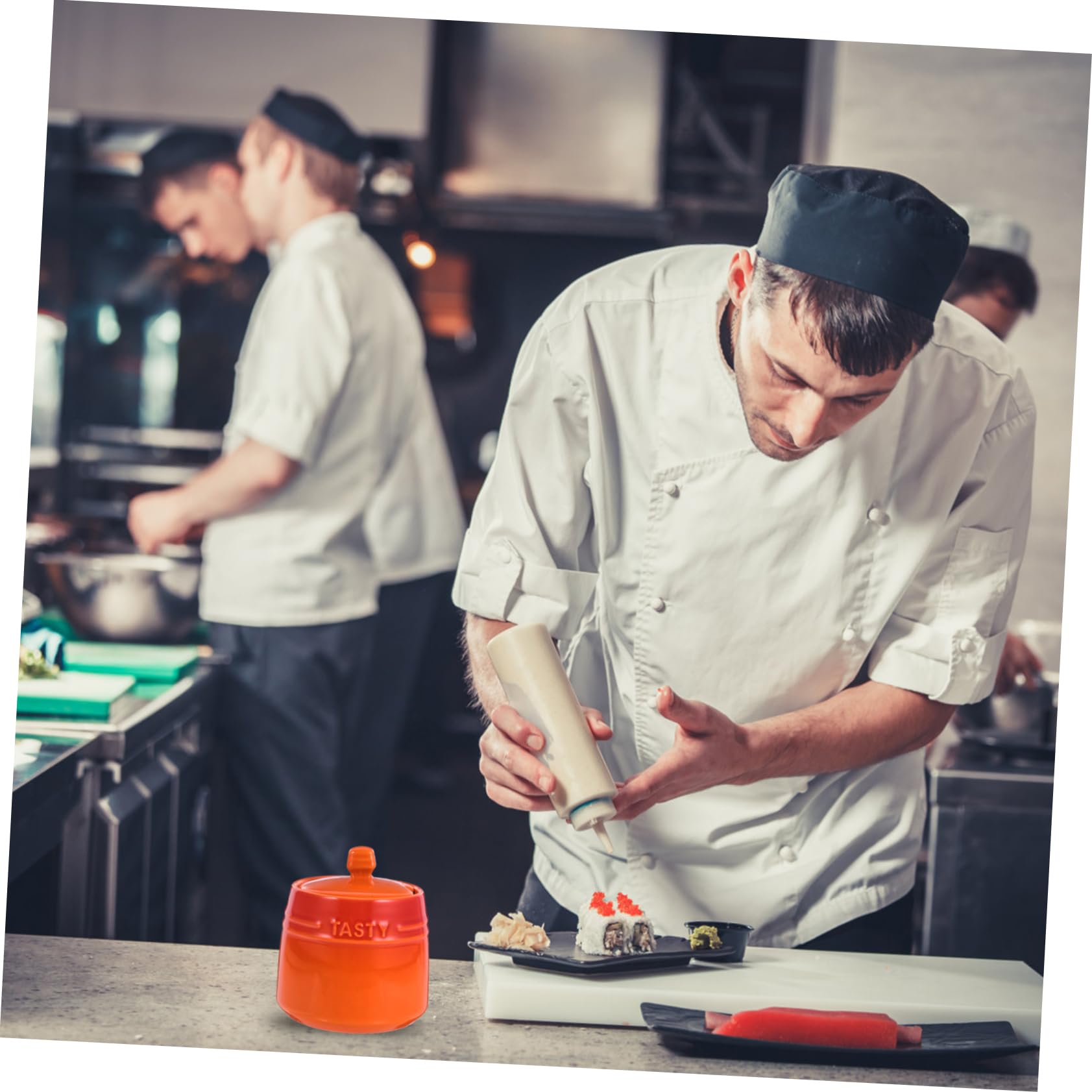 KICHOUSE 1 Set Condiment Jar with Spoon Seasoning Box and Salt Bowl for Kitchen Storage Multifunctional Spice Keeper to Enhance Home Decor