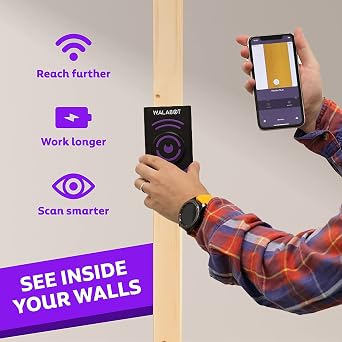 Walabot DIY 2 Visual Stud Finder & Wall Scanner for Drywall. Detects Wood & Metal Studs, Plastic & Metal Pipes, Live & Non-Live Wires
