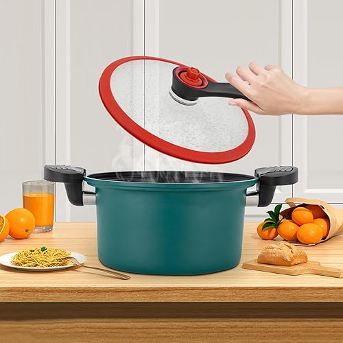 Miniatura 9 de Olla de cocción lenta a presión de 1.8L para conservar, olla de presión al vacío, utensilios de cocina antiadherentes para microondas, olla