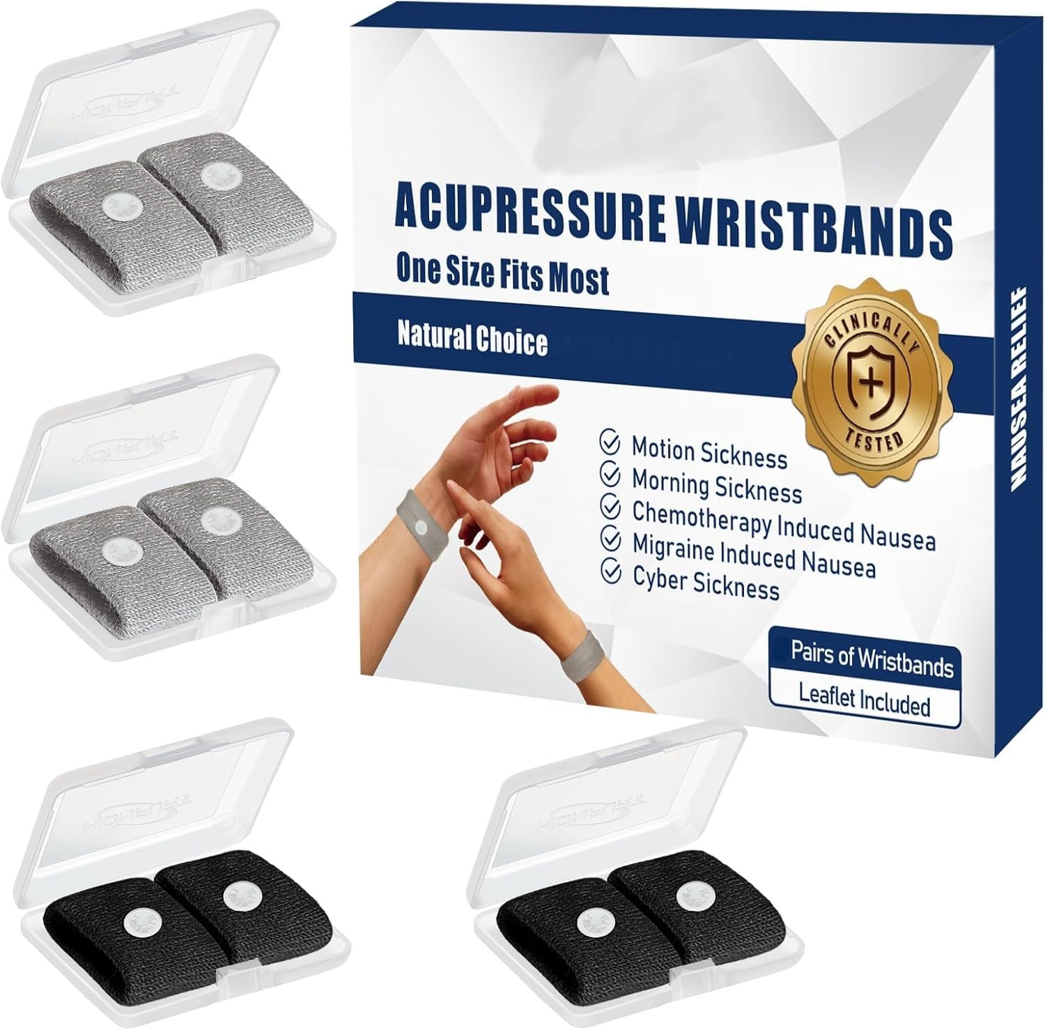 SHOPYSTAR Anti-Nausea Wristband for Anxiety, Travel, Sea, Car, Air Sickness Reliefs Handband Pack of 1 Pair (1 PAIR)-picture-12