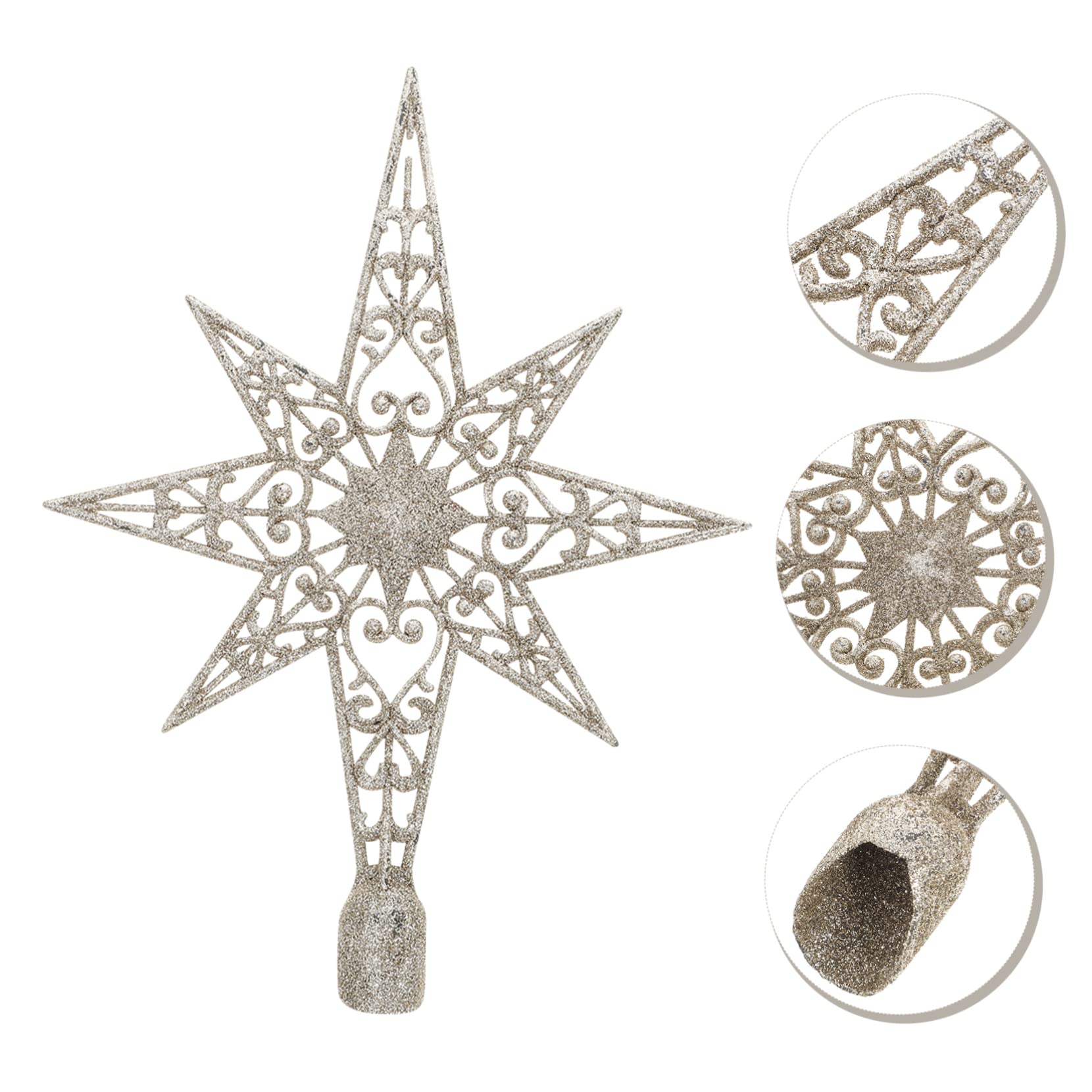 IMIKEYA 5 Pièces Arbre De Noël Top Étoile Ornement Étoile De Noël Décoration De Ornement d'arbre De Étoile Décoration Ment De Ment d'e De Décoration