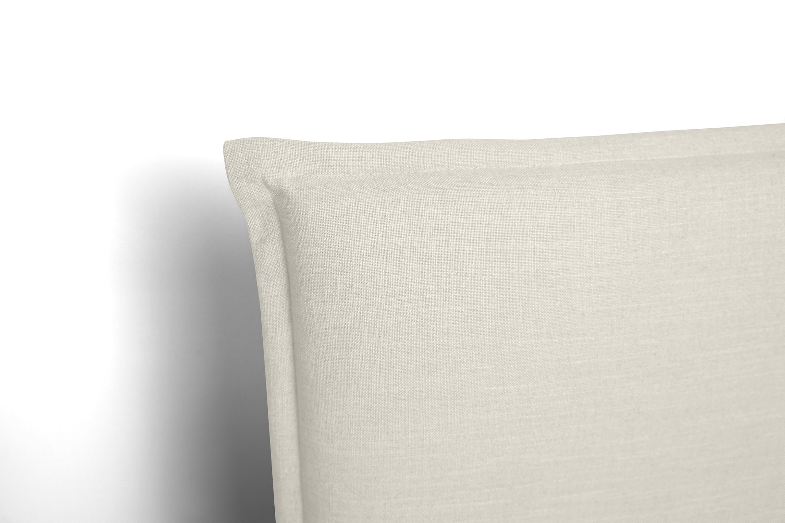 Win Rest Cabecero de Cama Oasis Tapizado Lino Tela Antimanchas, Fibras Naturales, Tacto Fresco, Moderno y Elegante, Color Lino Blanco, Cabecero 160X60 cm (Cama 150)