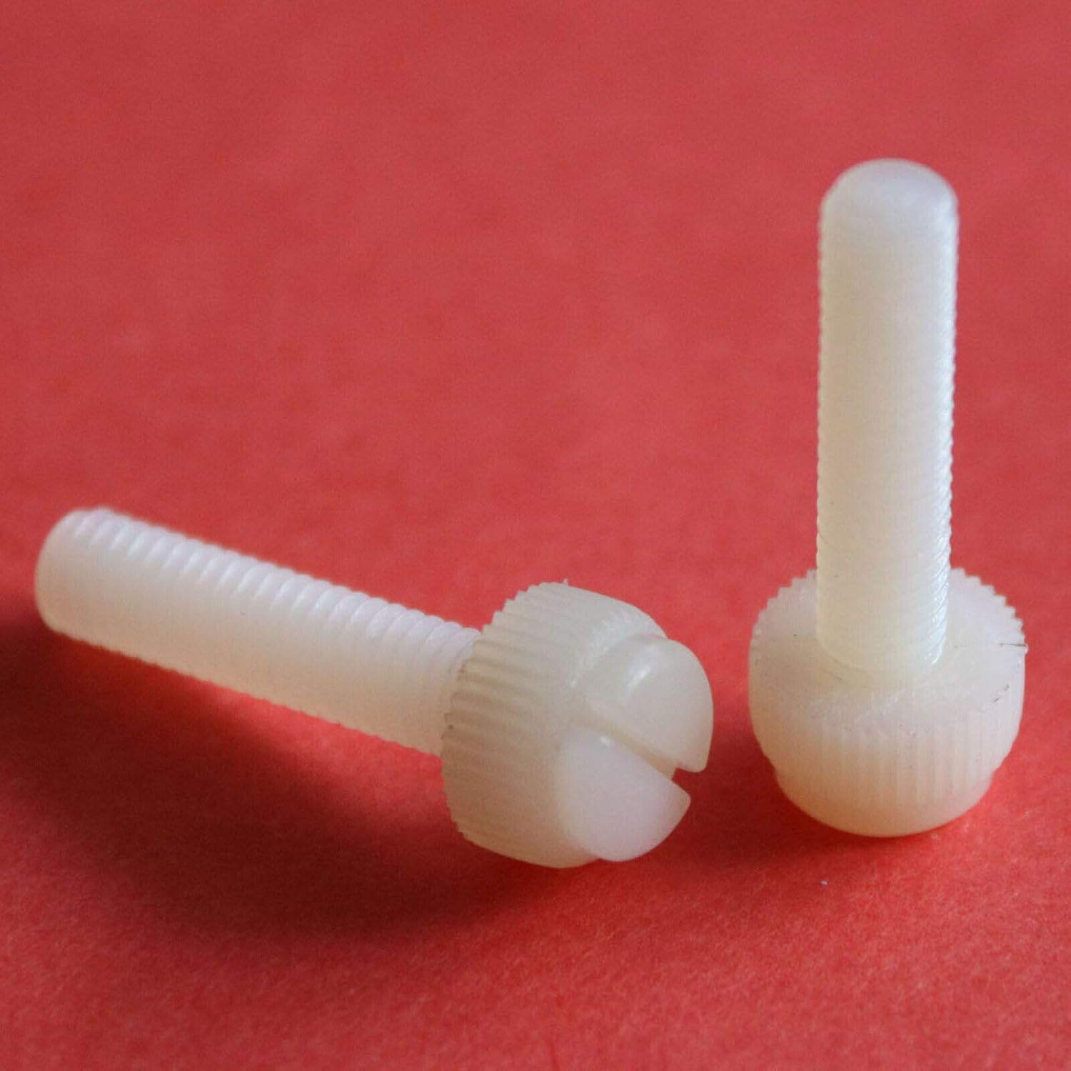 100pcs Nylon Plastic M3 x 8mm Thumb Screws Knurled