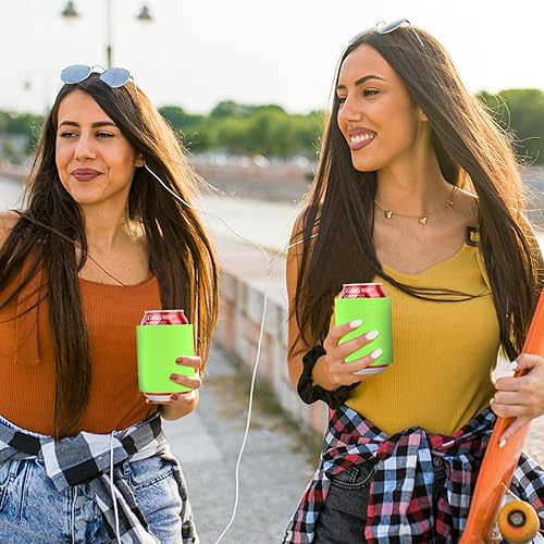 Miniatura 7 de Desing Wish Funda para enfriar latas estándar de 12 onzas, funda antideslizante para latasbotellastazas, soporte de mangas de resorte fuerte para