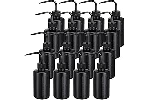 18 Pack Black Squeeze Bottle with Scale for Tattoo and Cleaning