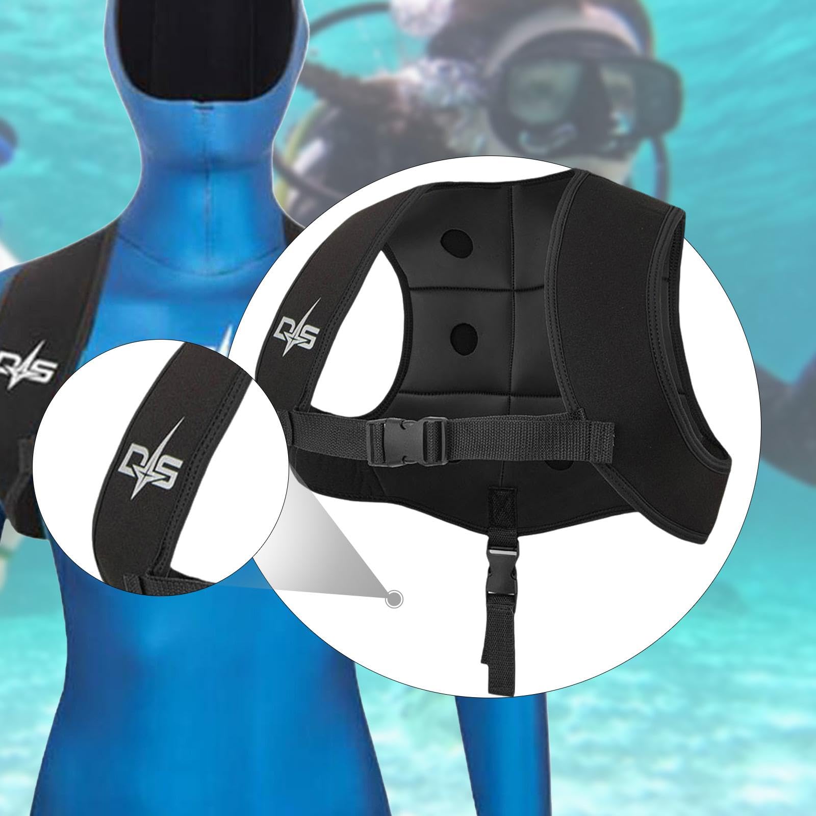 Perfeclan Gilet lesté de plongée sous-Marine en néoprène, Accessoire Confortable pour Hommes et Femmes, Gilet lesté pour activités sous-Marines