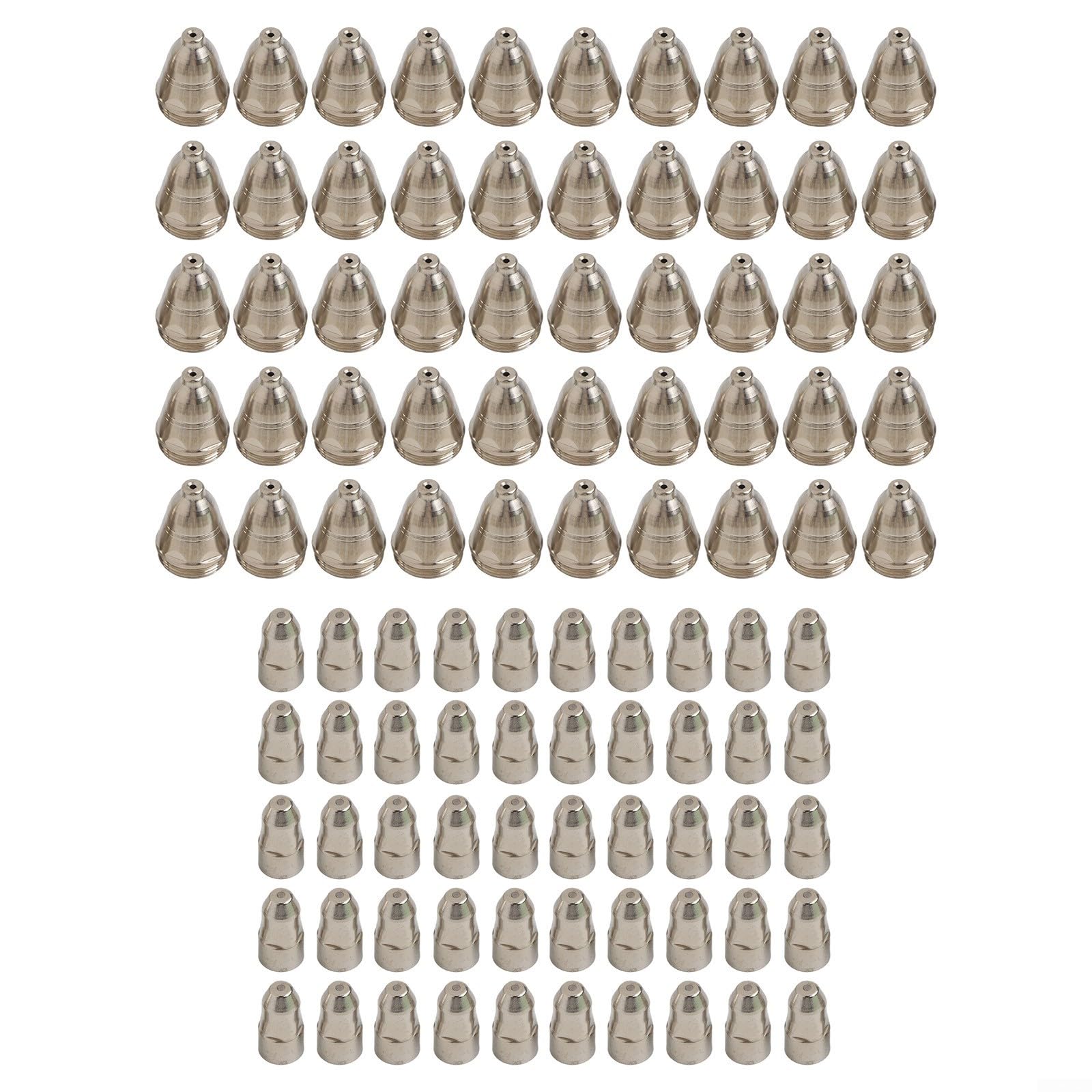 Boquilla de corte de plasma, 50 boquillas + 50 electrodos para cortador P-80, punta de plasma de aire de 0,5 mm, juego de consumibles de antorcha (1,1 mm)