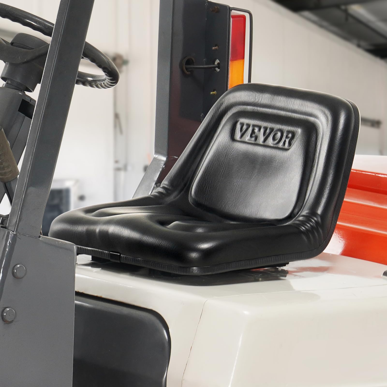VEVOR Siège de Chariot Élévateur à Fourche Universel Siège de Tracteur avec Micro-interrupteur Trous de Drainage Fente Étendue 160-340 mm Siège Confortable pour Chargeur Excavateur Tondeuse à Gazon