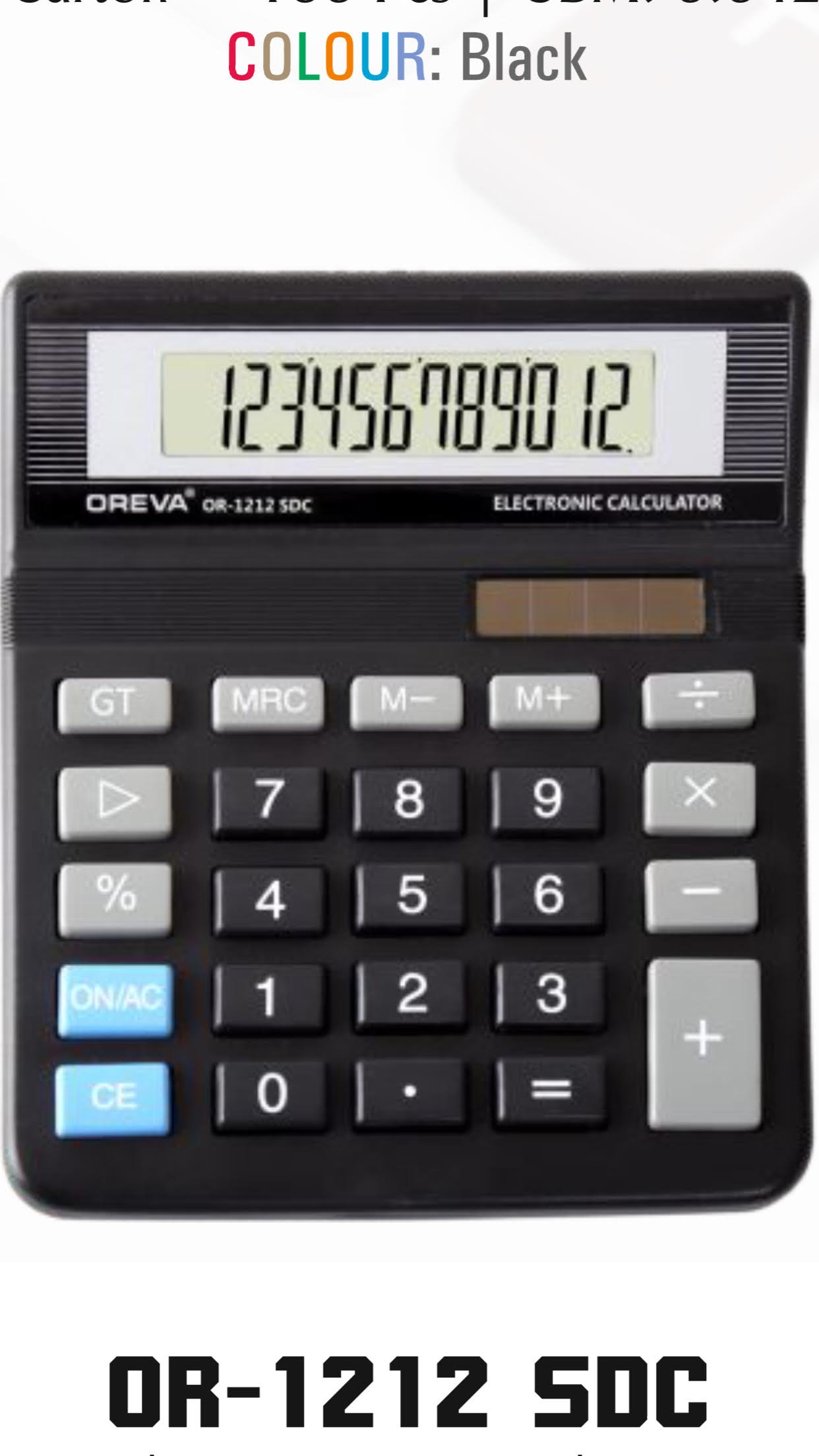 OREVA Solar Calculator OR-1212 SDC : Amazon.in: Office Products