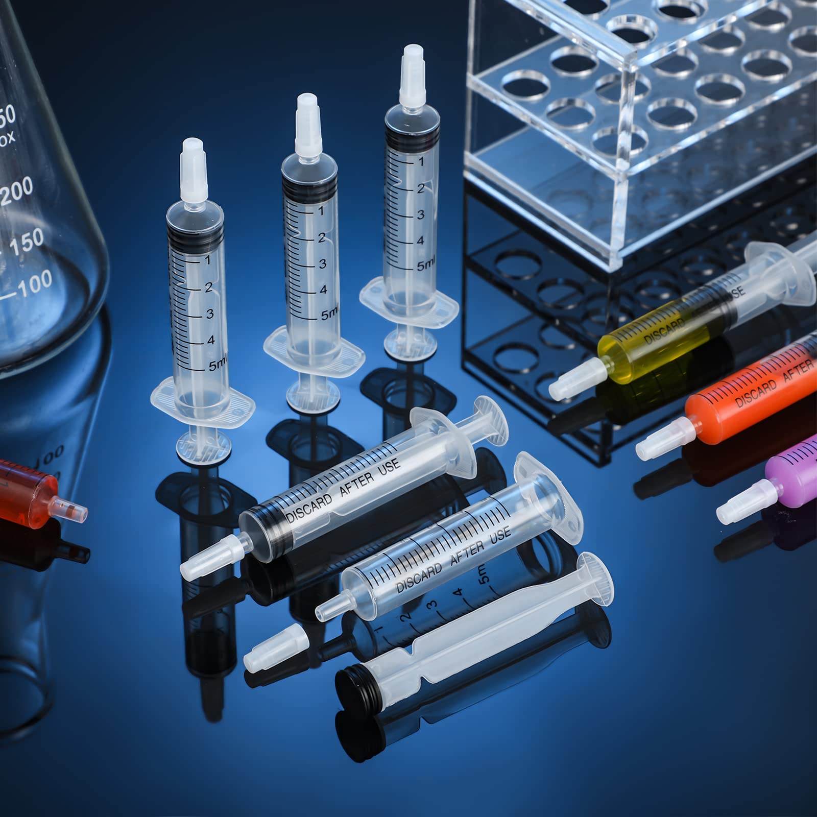 100 sztuk plastikowej strzykawki z pomiarem pojedynczo uszczelniona z nasadką pomiarową, narzędzia do pomiaru bez igły, plastikowa strzykawka do pomiarów laboratoriów naukowych, karmienia zwierząt