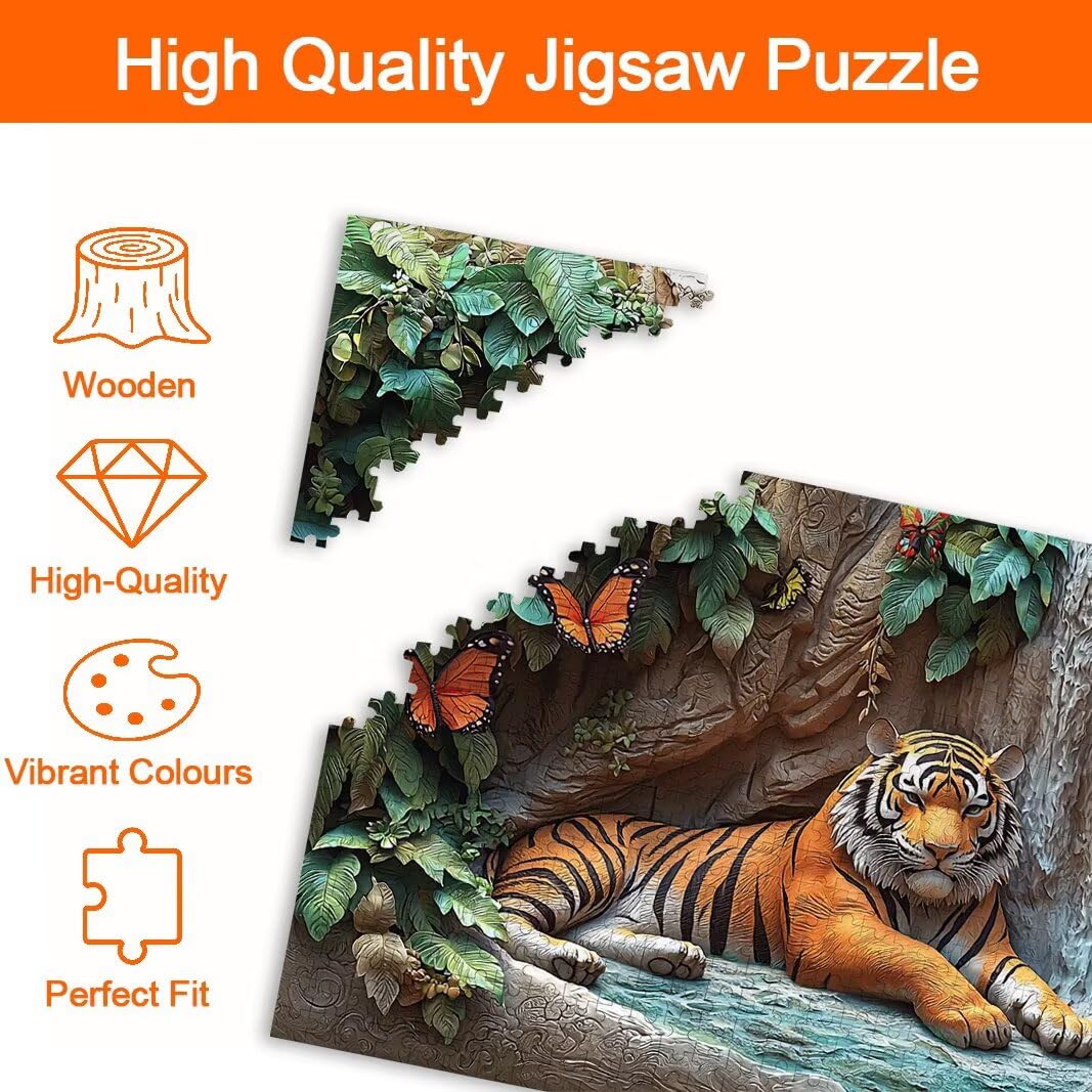 Puzzle Tigre, Puzzle 2000 Pezzi Adulti per Decor, Regalo Donna/Uomo -9022