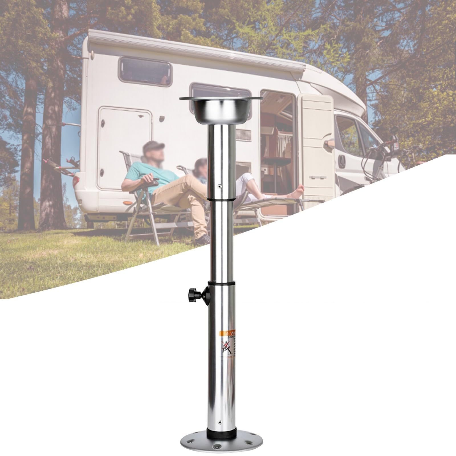 Pied de table réglable en alliage d'aluminium pour remplacer un support instable de yacht