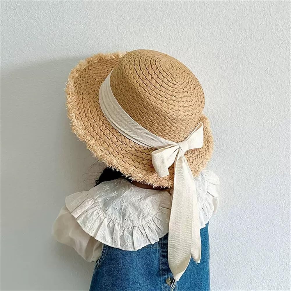 Sombrero De Paja Transpirable para Niños Sombrero for el Sol con Aleros Grandes for niñas Sombrero de Paja for la Playa for bebés Sombrero for el Sol for Padres e Hijos