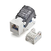 Vista 27 de trueCABLE - Conector Keystone sin herramientas Cat6, sin blindaje (UTP), PoE++ (4PPoE) 100 W, certificación UL, verificado ETL, certificado Blanco