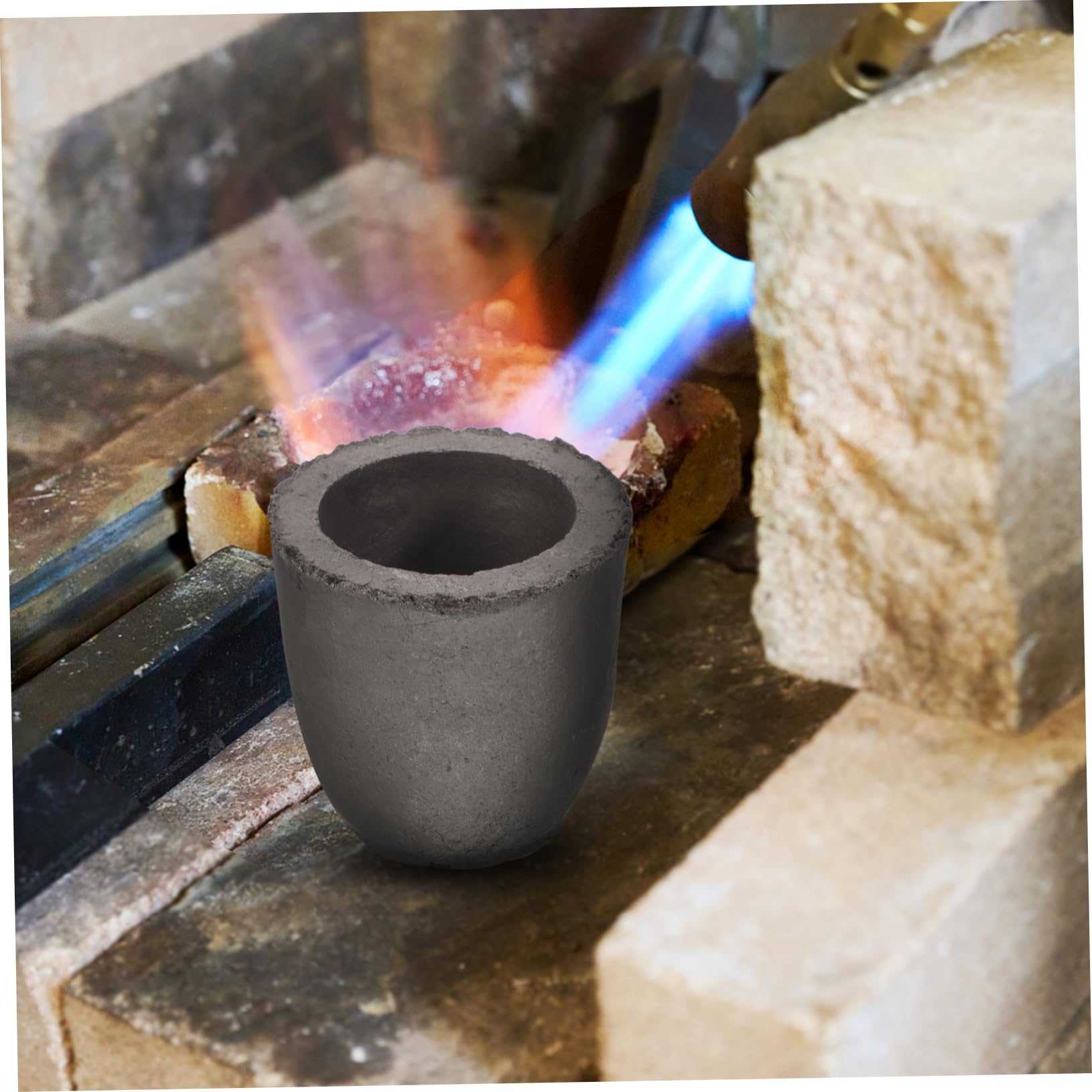 Uonlytech 4 Pièces Moule à Graphite pour Fusion de Métaux Moule à Graphite pour Cuivre de Haute Résistance Stabilité Thermique