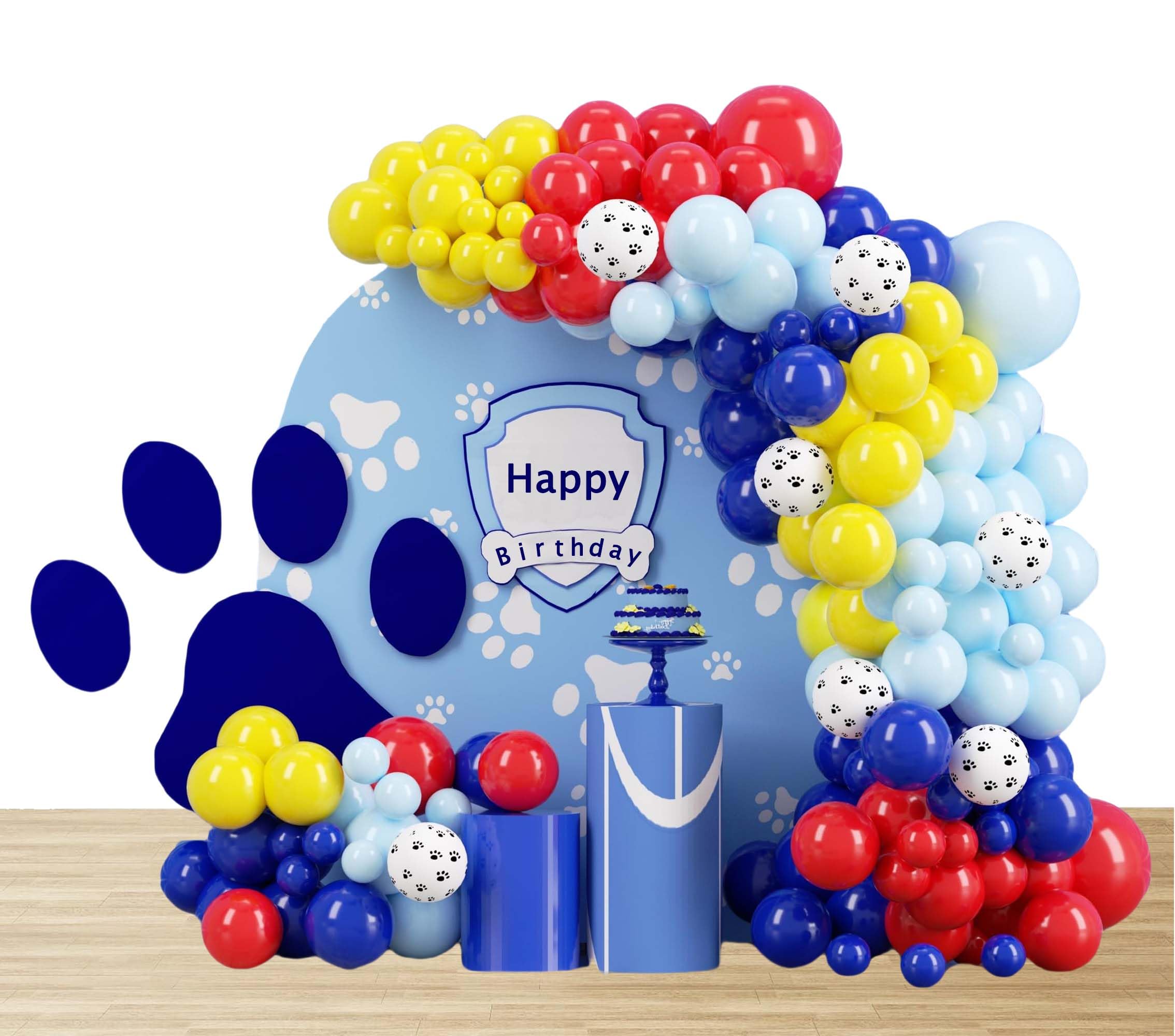 Balloon Arch Garland Kit 155Pcs Latex Balloons Party Decorations Dog Theme Party Supplies