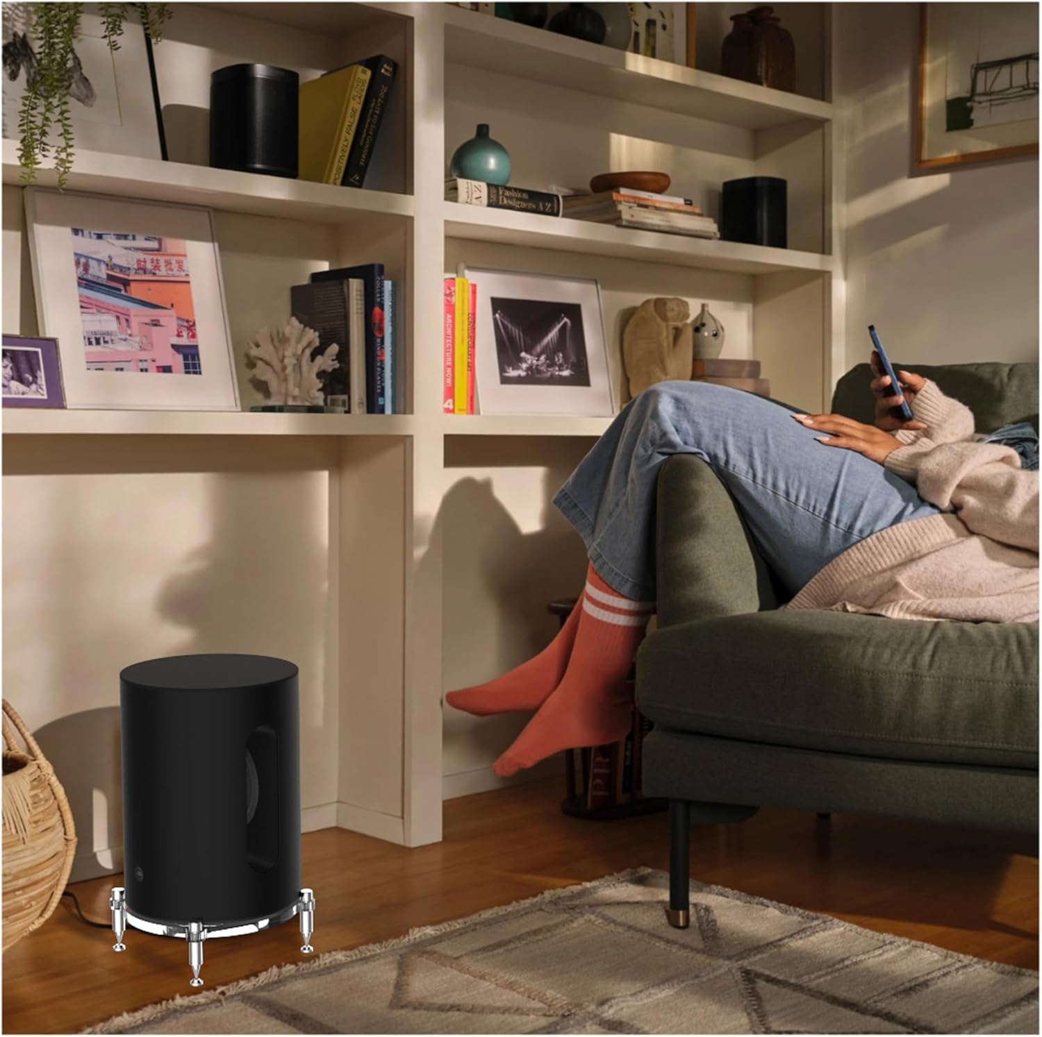 Stand Feet Pads,Stainless Steel Speaker Isolation Feet for Sonos Sub mini,Sonos Sub mini Stand, sonos sub mini Desk Stand,sub mini Floor Stand(Transparent)