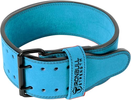 Miniatura 13 de Cinturón de levantamiento de pesas de 0.394 in (10 mm) con doble punta, cuero de gamuza de 4 in de ancho, soporte de espalda para levantamiento de