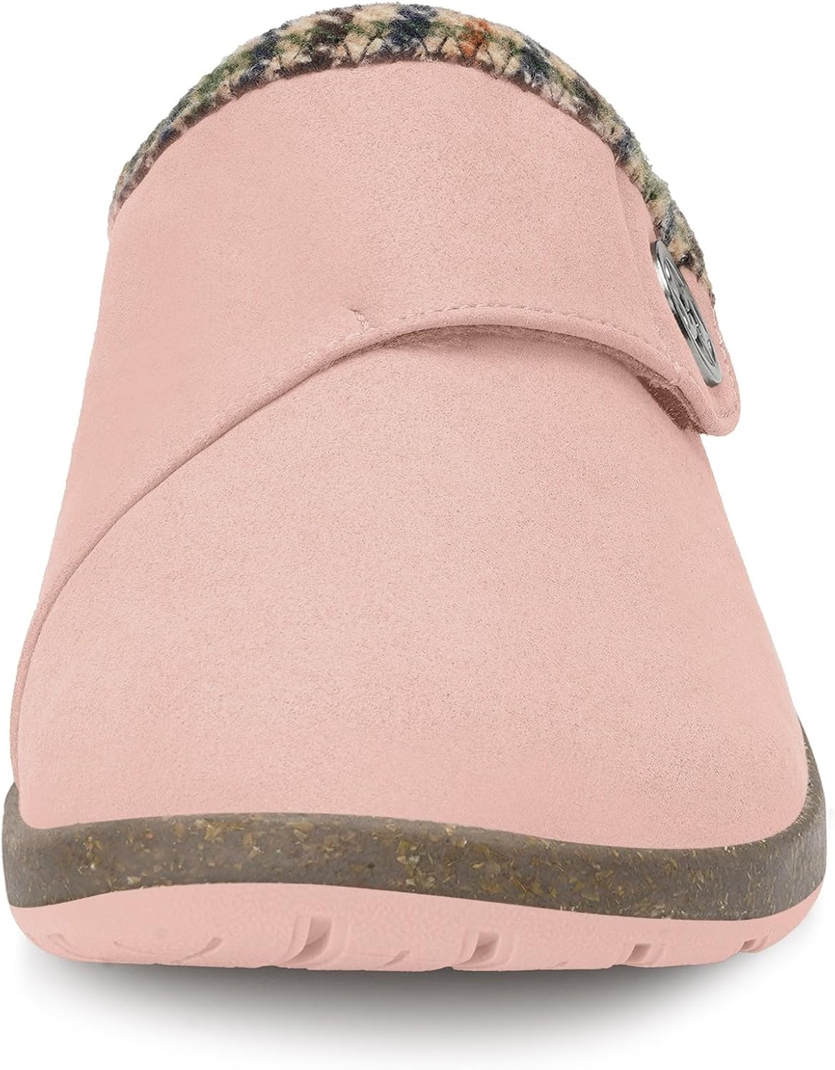 Eagsouni Women's Men's Wide Width Slippers Suede Fuzzy Slippers Winter Warm Fur Lined Slip on House Shoes Outdoor with Removable Cushion Footbed - Image 6