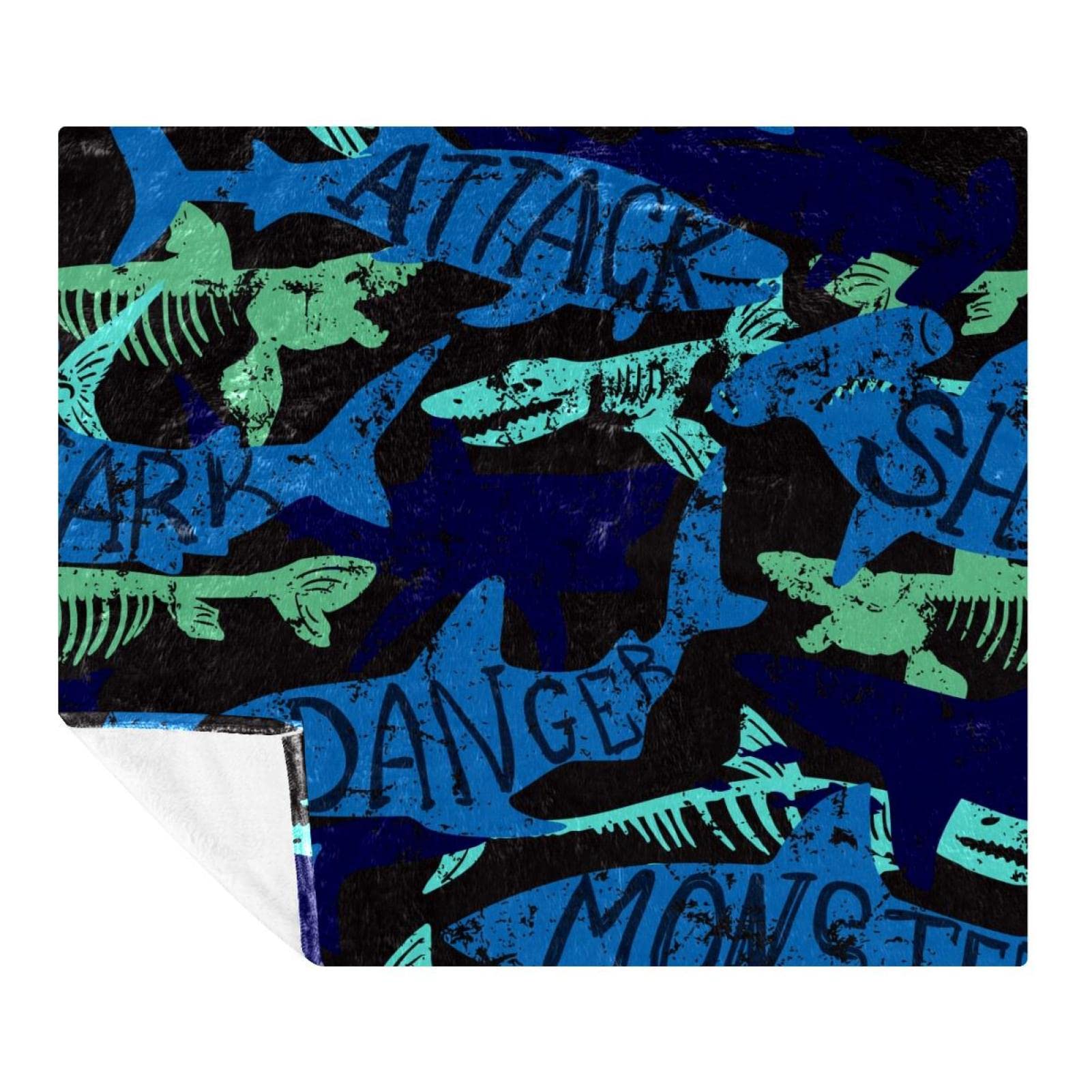 Couverture douce Monster Sharks pour réconforter vos enfants et illuminer leurs nuits