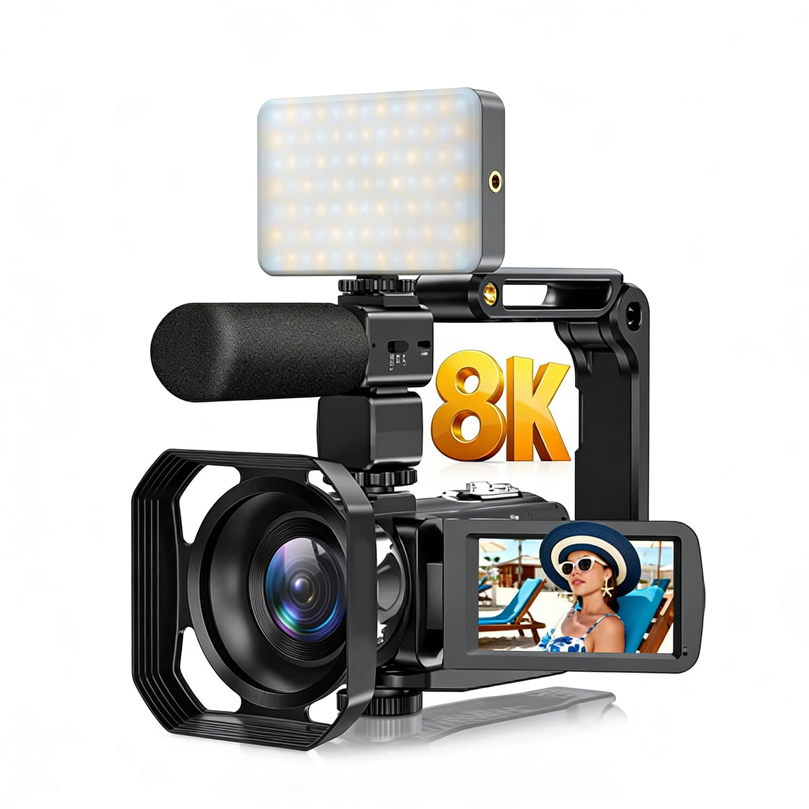 Amazon | Acogedor 8K ビデオカメラ ビデオカメラ、64MP 写真 & 18 倍