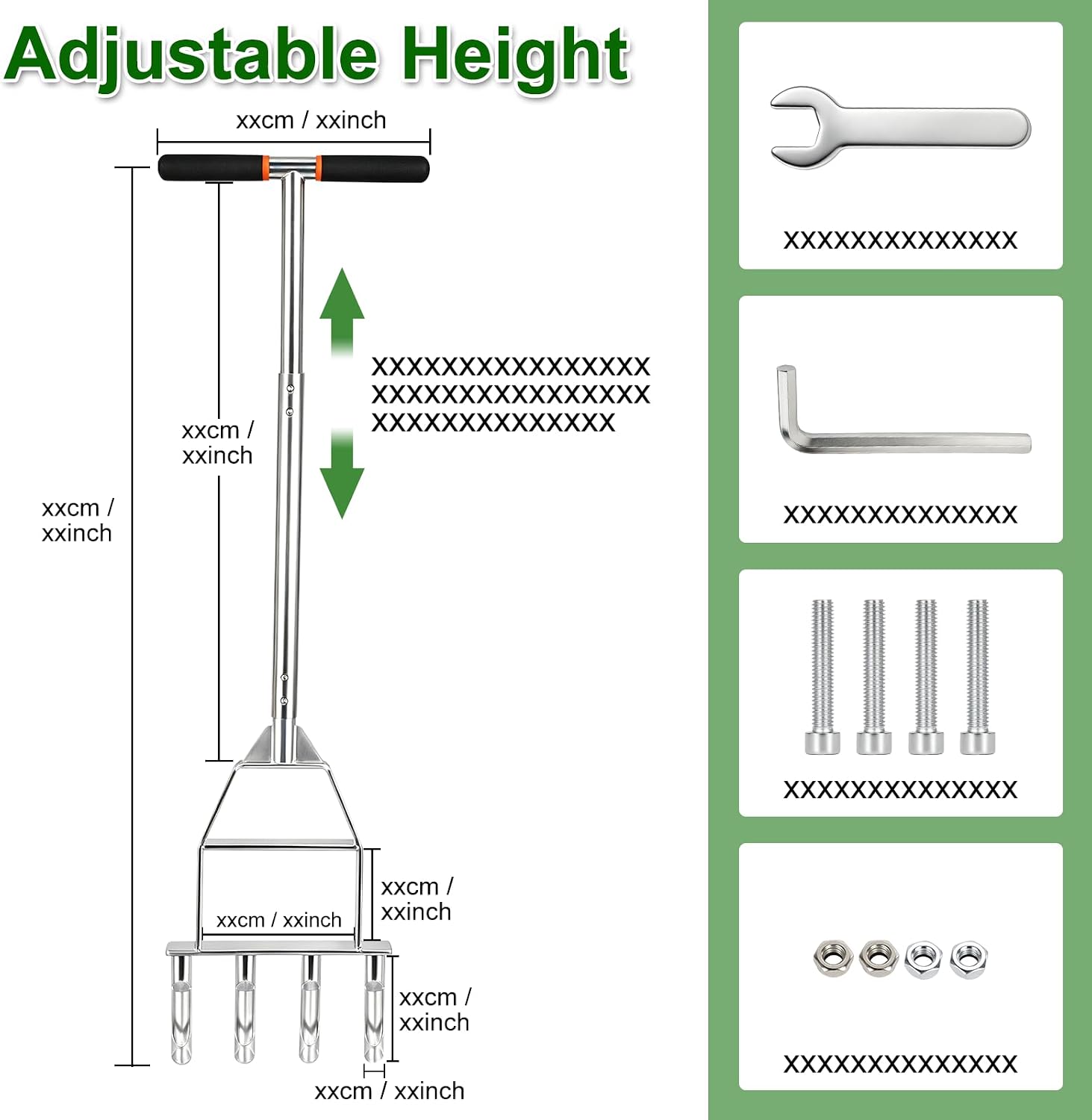 Lawn Aerator Tool,Manual Core Aerator Lawn Tool,Lawn Coring Aerator,Plug Aerator Tool with Soft Rubber Grip, Yard Plug Aerator for Lawn Care Compacted Soil (4 Corer)
