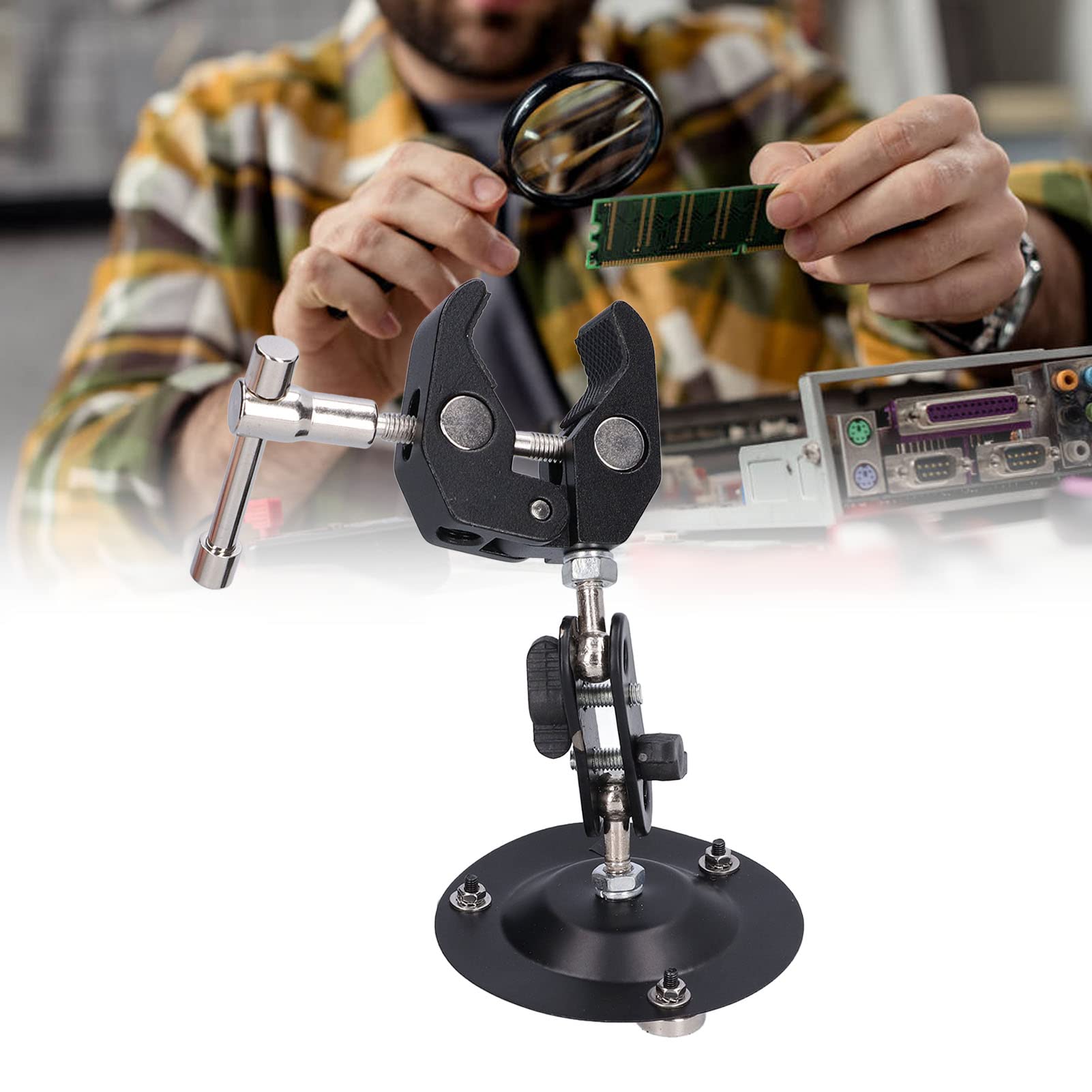 Natudeco Soldering Clamp Solder Stand Welding Station Fixture Tool Adjustable Helping Hand for Maintenance Repair Antique Coin Observation