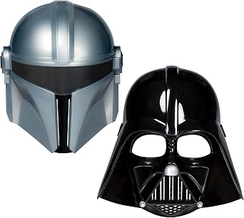 Star Wars Mandalorean & Darth Vader Mask 2 Pack Role Play Toy Kids Costume for Boys & Girls Ages 5+