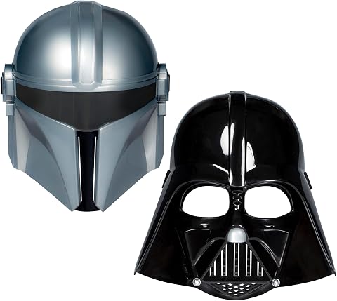 Star Wars Hasbro, Confezione da 2 Maschere, Maschera del Mandaloriano e di Darth Vader, Gioco di Ruolo a Tema Supereroi, Giocattoli per Bambini e Bambine dai 5 Anni in Su