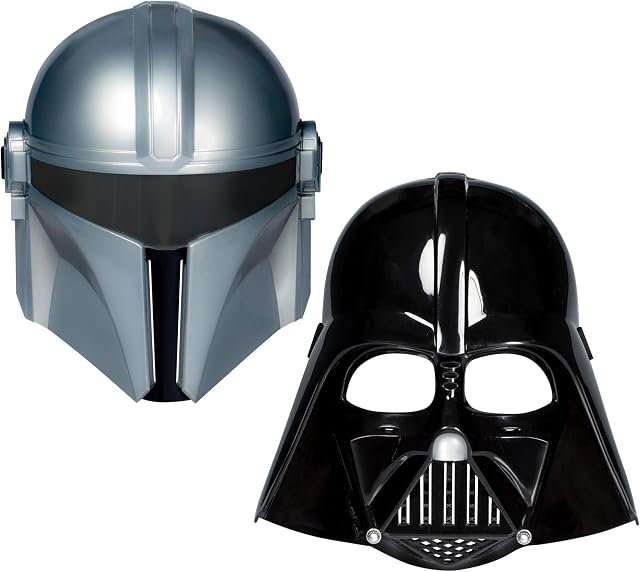 Star Wars Hasbro, Confezione da 2 Maschere, Maschera del Mandaloriano e di Darth Vader, Gioco di Ruolo a Tema Supereroi, Giocattoli per Bambini e Bambine dai 5 Anni in Su
