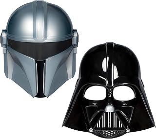 Mandalorian & Darth Vader Masks, 2-Pack Roleplay Toys, Costume for Kids, Toys for Boys & Girls Ages 5+