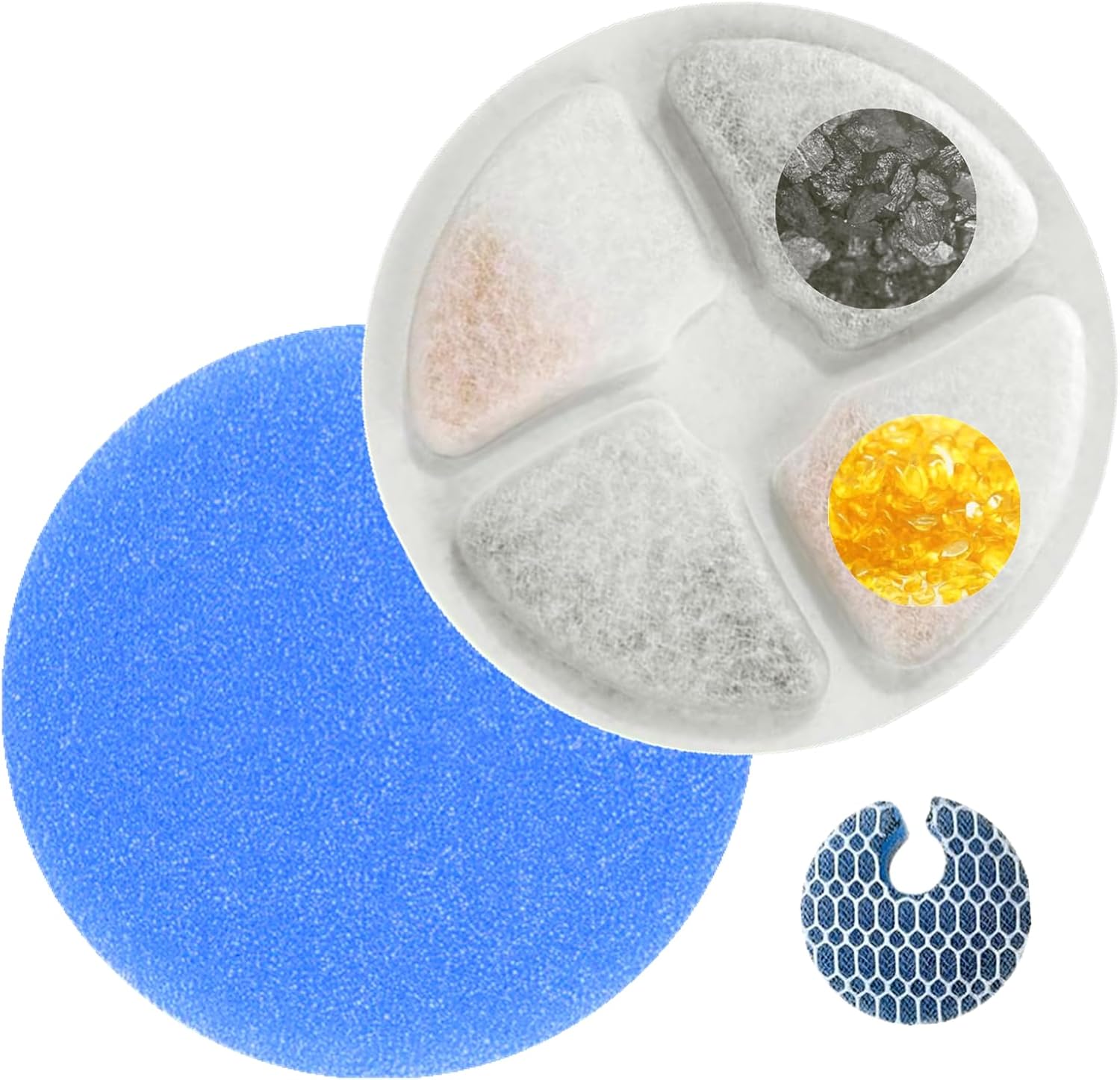 12 Set Replacement Carbon Filters, Cat Water Fountain Filters for 67oz/2L Stainless Steel Pet Fountain, Triple Filtration System - Image 4