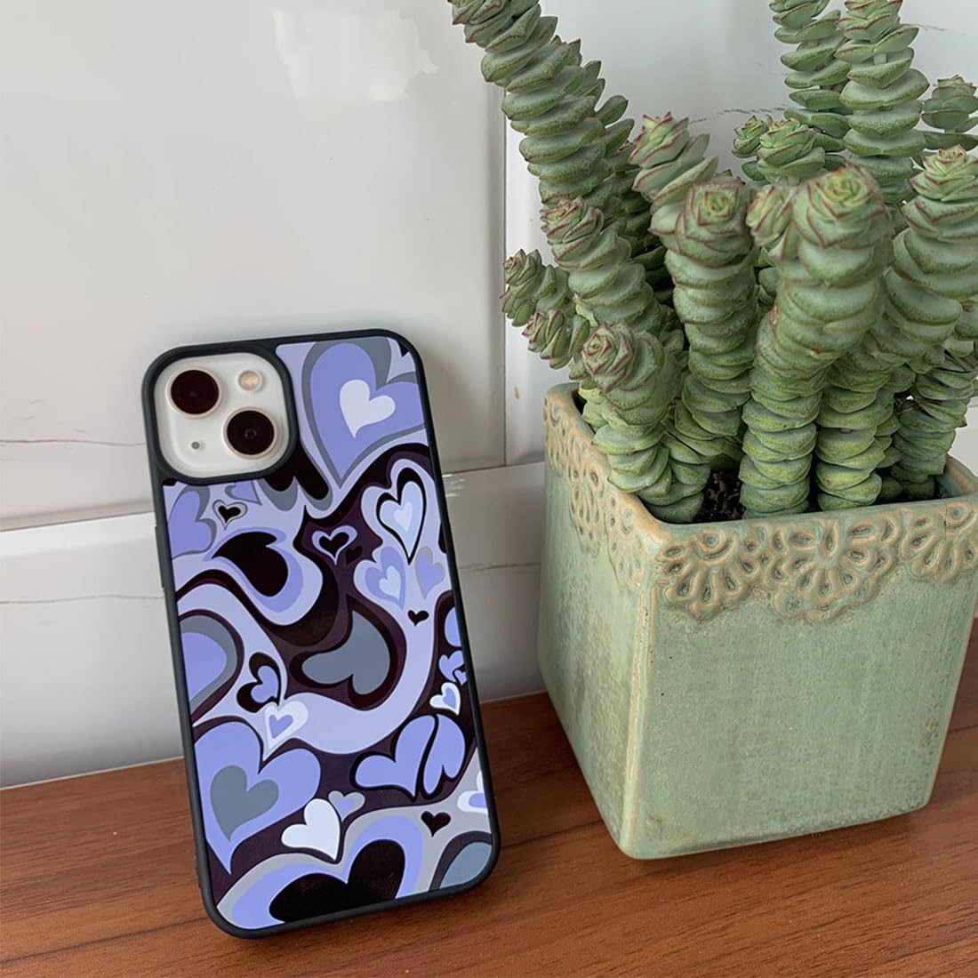 Compatible with iPhone 17 Pro Cute Love Heart Purple Aesthetic Phone Case Slim Soft Protective Phone Case for Girls Womens image 4