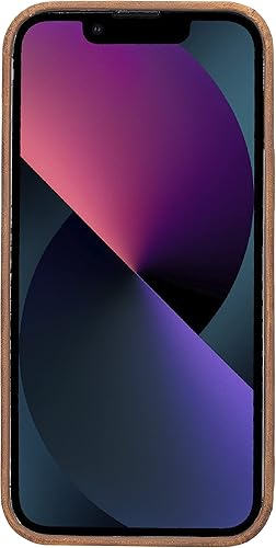Miniatura 3 de Bayelon Funda de piel para iPhone 13 Pro Max, funda de piel delgada de grano completo (camello antiguo)