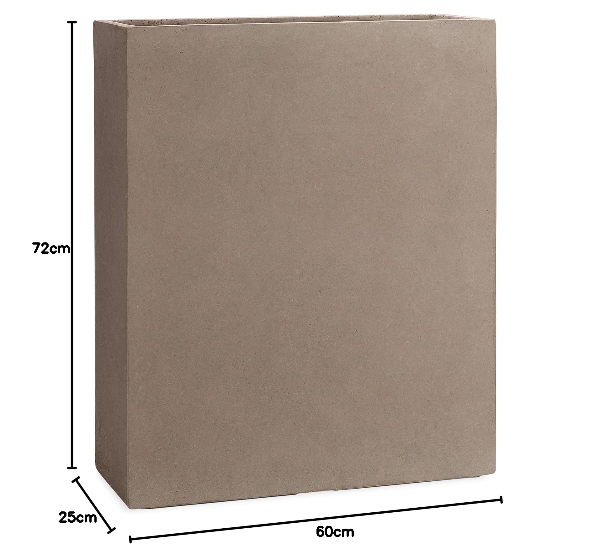 Pflanzwerk® Pot de Fleur Divider Jardinière Chocolate 72x60x25cm *Résistant au Gel* *Protection UV* *Qualité européenne*