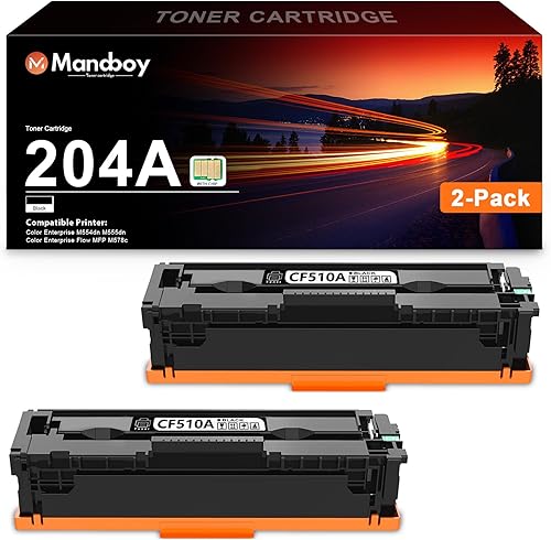 (con chip) Cartuchos de tóner 204A paquete de 2 cartuchos de repuesto negros para HP 204A para impresora Color Pro M154a M154nw MFP M180n M181fw