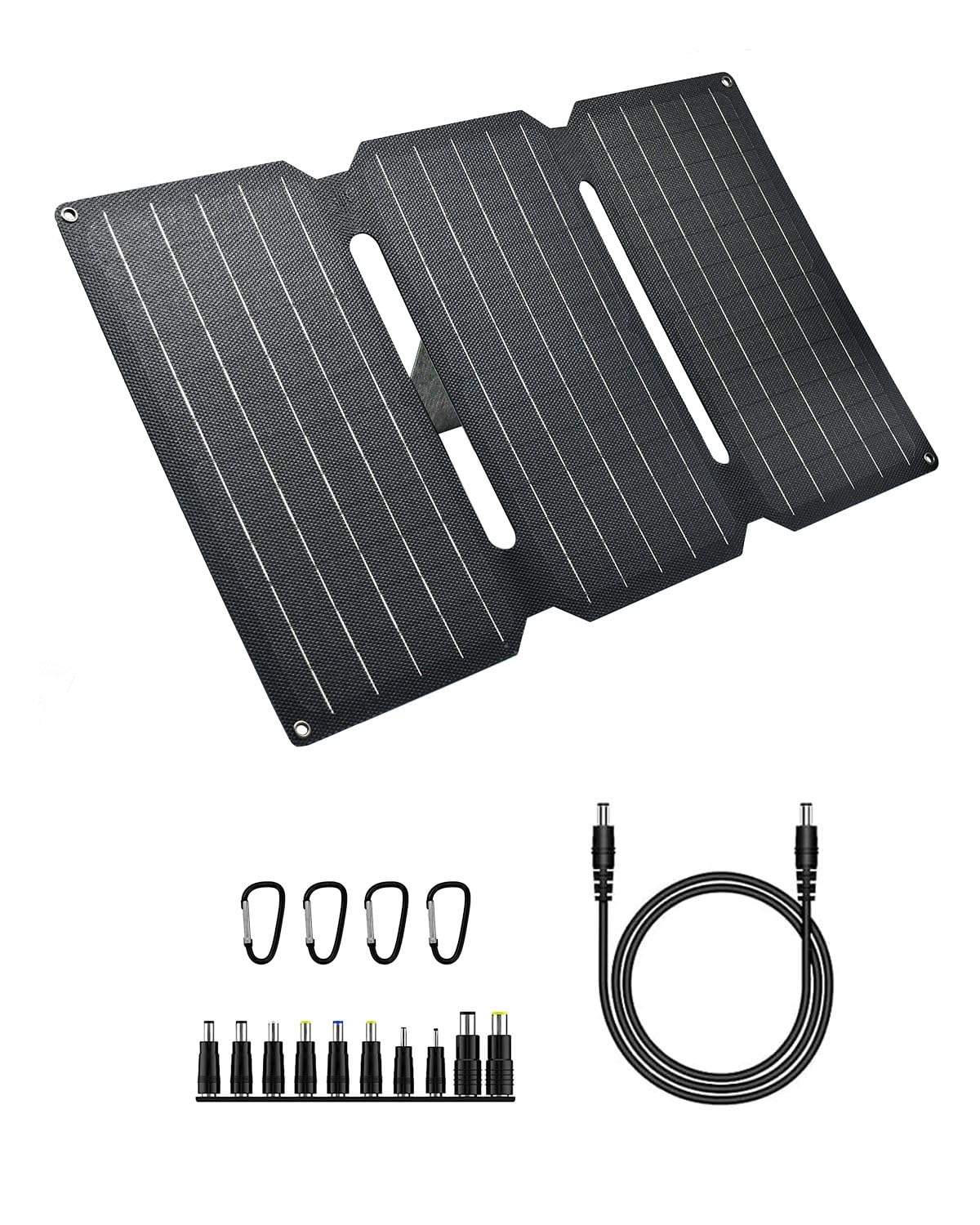 actuego Portable Solar Panel, 30W Solar Panels Portable IP65 Portable Solar Charger for Cell Phone IP65 Waterproof Solar Panel Kit 18V DC/USB/USB-C for Power Station/Camping/Hiking/Outdoor Avtivities