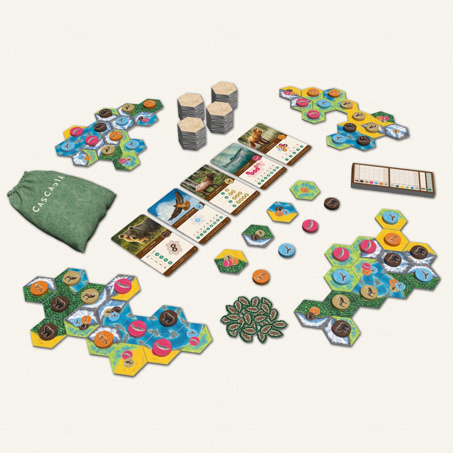 KOSMOS 682590 Cascadia - Im Herzen der Natur, Spiel des Jahres 2022, Brettspiel mit Holz-Elementen, Familienspiel für 1-4 Personen ab 10 Jahren, Gesellschaftsspiel