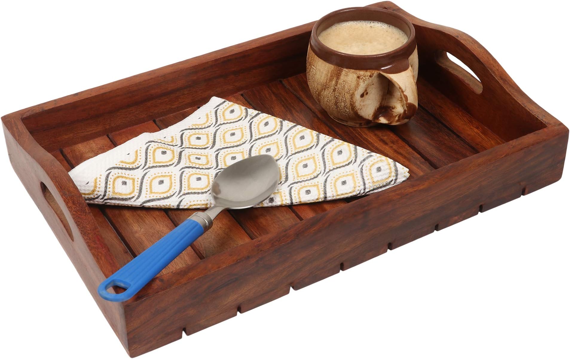 Amaze Shoppee Wnt-2 Wood Tray, Standard, Brown, 1 Piece